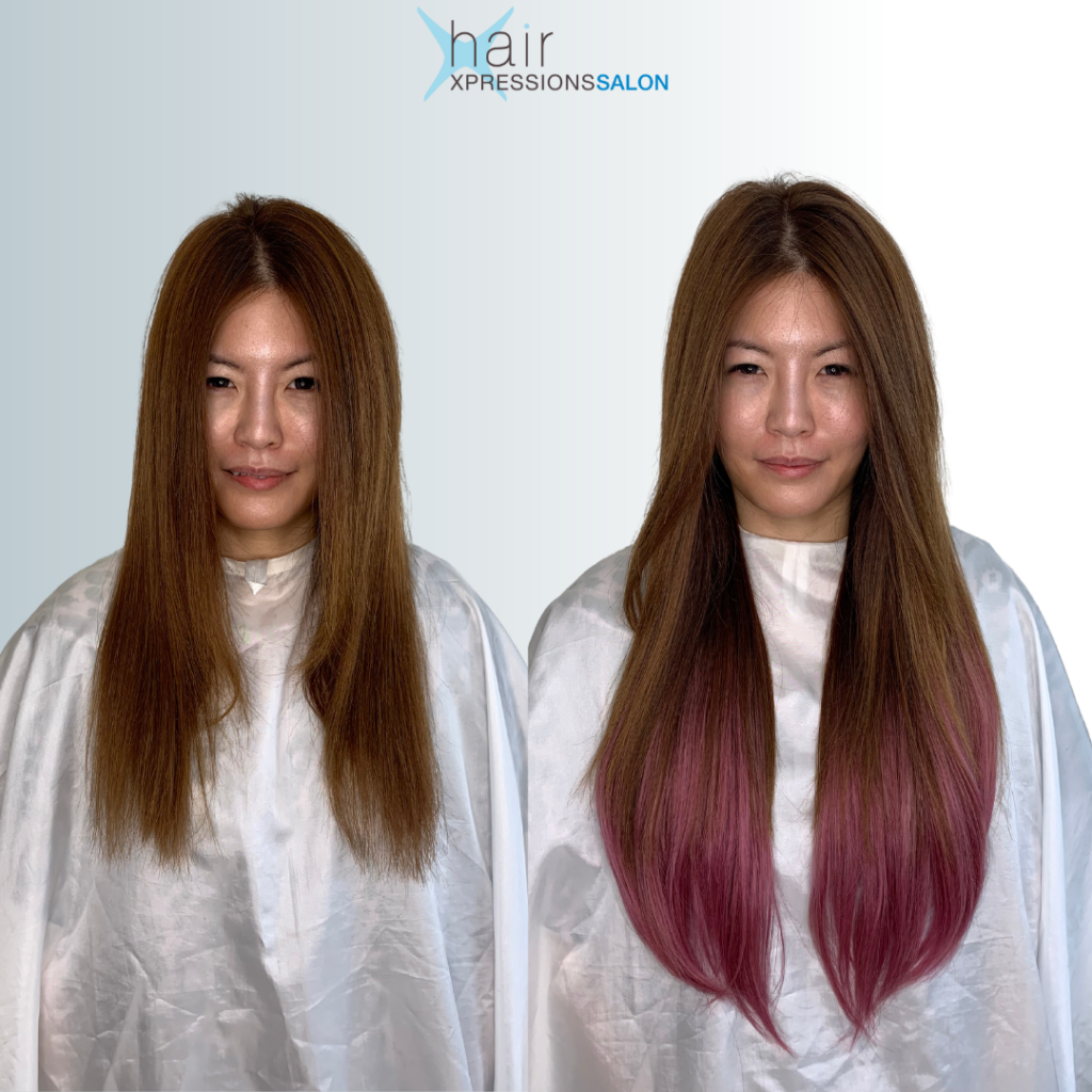 TAPE IN hair extensions before and after