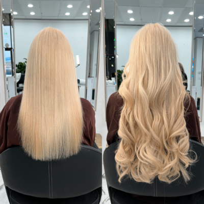 Great Lengths hair extensions before after houston hair salon