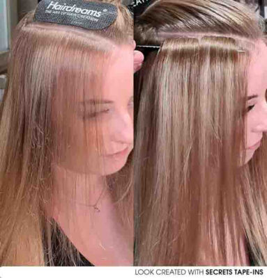 hairdreams invisible tape in extensions houston